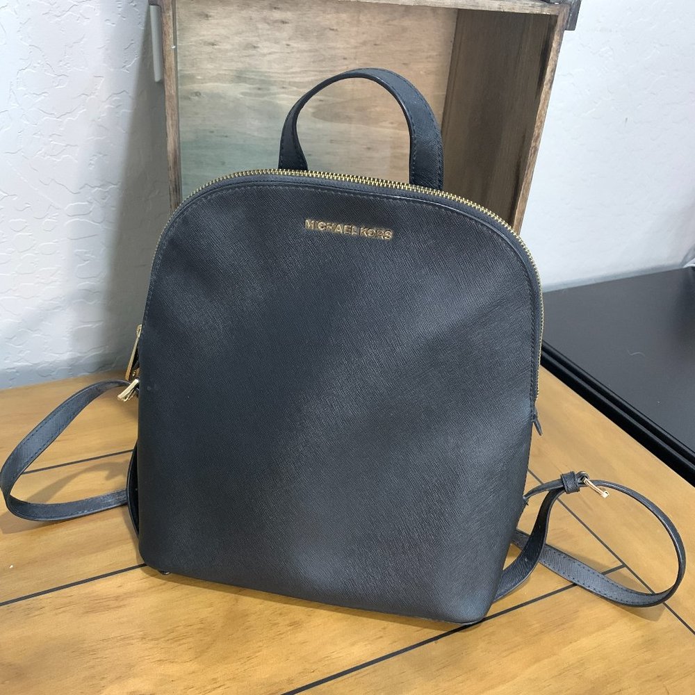 MICHAEL KORS Black Backpack with Adjustable Straps EUC